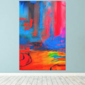 全素晴らしカラフル絵画抽象芸術 キャンバスプリント (インサイチュ (ウッドフロア))