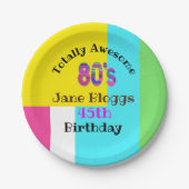 全素晴らし80のパーティー供給80年代 ペーパープレート (正面)