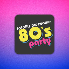 全素晴らし80sパーティーシール スクエアシール