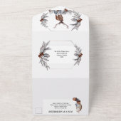 全素朴地の水色秋 オールインワン招待状 (外側)