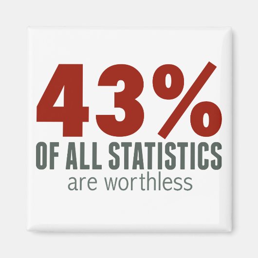 全統計の43%（無価値） マグネット (正面)