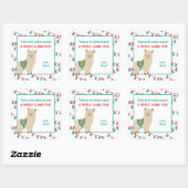 全羅間おもしろい誕生会感謝していお願い スクエアシール (シート)