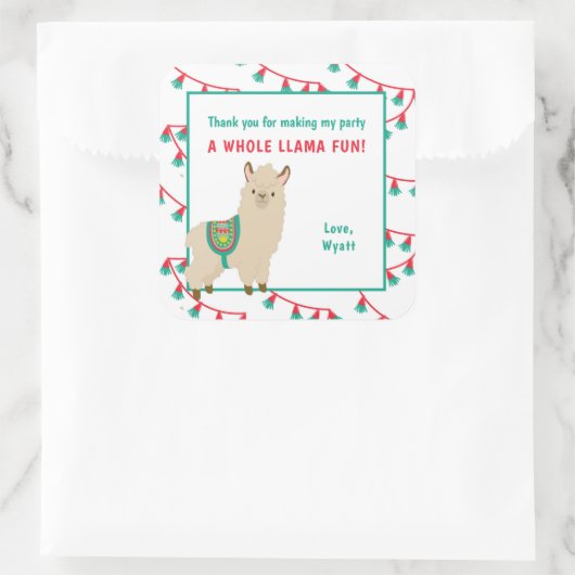 全羅間おもしろい誕生会感謝していお願い スクエアシール (バッグ)