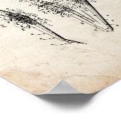 全翼航空機特許 – 古い外観 ポスター (角)