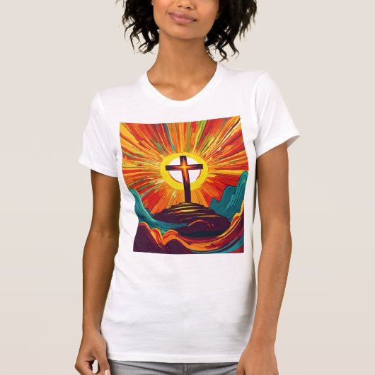 「全能の栄光」「創造主のTouch」 Tシャツ (正面)