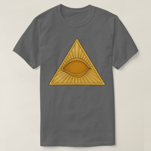 全能の目 プロビデンスの目 フリーメイソンリーの目 神の目 Tシャツ (デザイン正面)