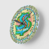 全能ドル ラウンド壁時計 (傾斜)