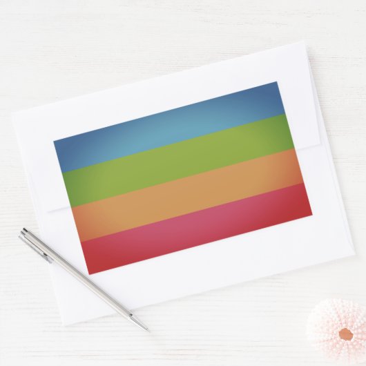 全脈圧性プライド 長方形シール (封筒)