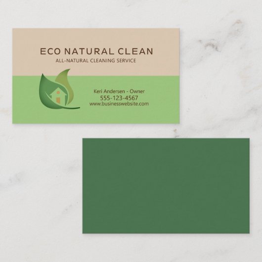 全自然環境にやさし住宅清掃サービス 名刺 (正面/裏面)