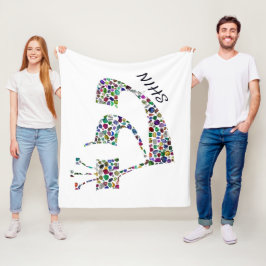 全色宝石を使用した手紙新 フリースブランケット