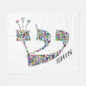 全色宝石を使用した手紙新 フリースブランケット (正面(横))