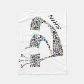 全色宝石を使用した手紙新 フリースブランケット (正面)