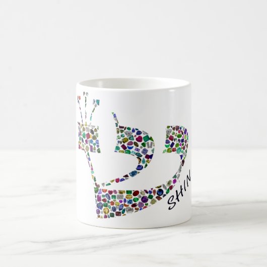 全色宝石を使用した手紙新 モーフィングマグカップ (中央)