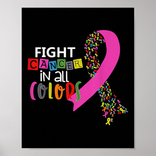 全色帯がん認識度で癌と闘う ポスター (正面)