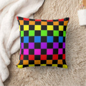 全色枕市松模様に クッション (ブランケット)