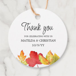 全葉結婚式の引き出物ラベル フェイバータグ