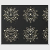 全視眼ゴシックオカルト魔女ダークゴシック金ゴールド ラッピングペーパー (フラット)