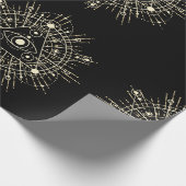 全視眼ゴシックオカルト魔女ダークゴシック金ゴールド ラッピングペーパー (角)