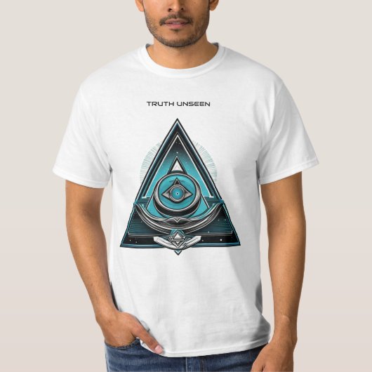 全視眼三角 – Mystical Geometric Art Tシャツ (正面)