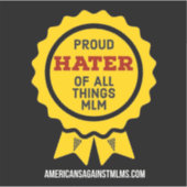 全誇りを持った物のヘイターMLM-smallビニールのシール シール (正面)