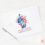 全誇りを持った自由主義者は保守派を嫌う スクエアシール (封筒)