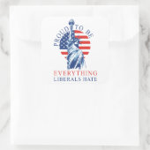 全誇りを持った自由主義者は保守派を嫌う スクエアシール (バッグ)