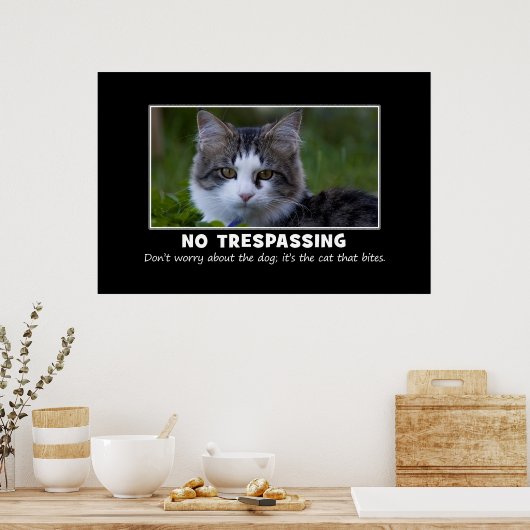 全警告ての不法侵入者と弁護士に[XL] ポスター (キッチン)