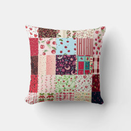 全赤さくらんぼチートキルトパターン2025 クッション