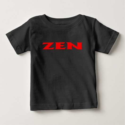 全赤ベビー鮮やかな黒シャツ ベビーTシャツ (正面)