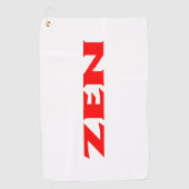 全赤白ゴルフタオル ゴルフタオル (正面)