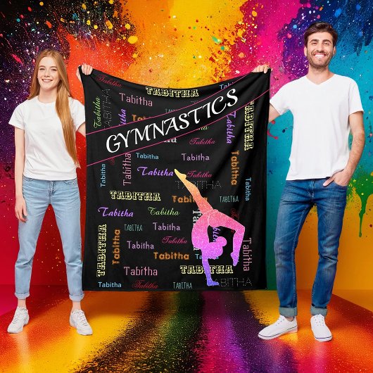 全身のパーソナライズされた体操の毛布 フリースブランケット