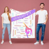 全身のパーソナライズされた体操の毛布 フリースブランケット