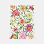 全身の白昼色 フリースブランケット (正面)