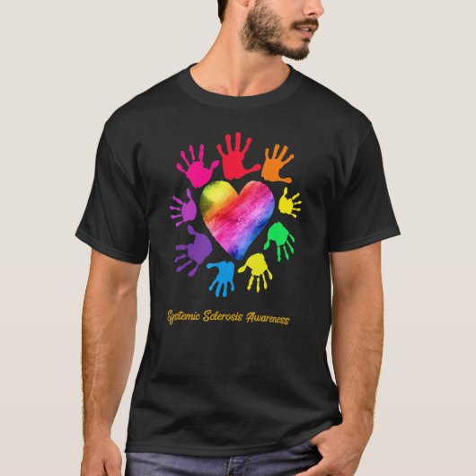 全身性硬化症認識度手全身性硬化症 Tシャツ (正面)