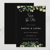 全身黒の結婚式の招待状 招待状 (正面/裏面)