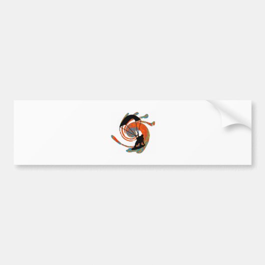 全身KITEBOARD バンパーステッカー (正面)