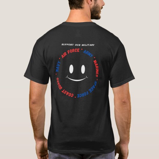 全軍隊軍、アメリカファーストTシャツ Tシャツ (裏面)
