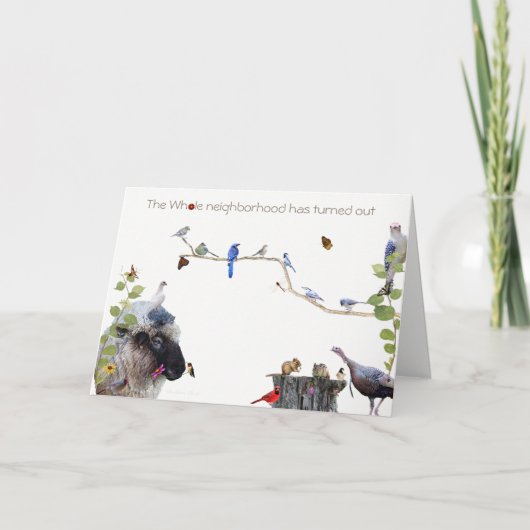 全近隣からのハッピーバースデー シーズンカード (正面)