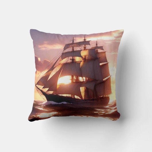 全速力の高い船 クッション (裏面)