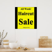 全週ヘアカット販売ポスターマット ポスター (キッチン)