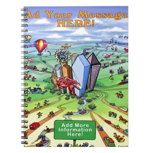 全道路ダラステキサス州 ノートブック (正面)