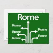 全道路ローマに通ずる ポストカード (正面/裏面)