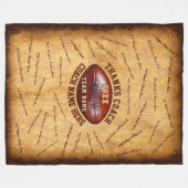 全選手がサッカーのコーチのカスタムギフトアイディアを指名 フリースブランケット (正面(横))