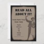 全部だ!新聞見出しパーティー招待状 招待状 (正面)