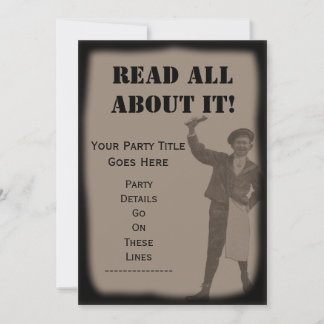 全部だ!新聞見出しパーティー招待状 招待状