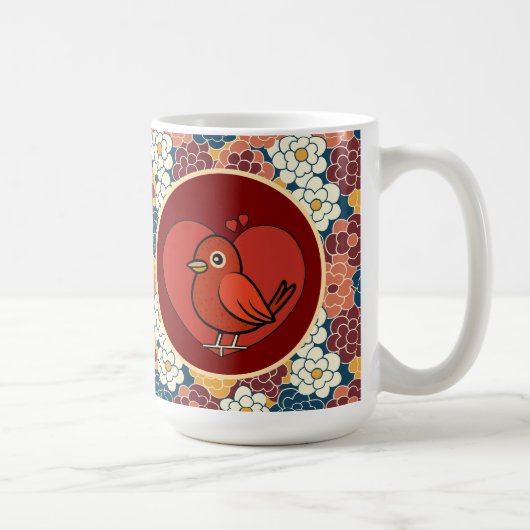 全面フラワーデザイン コーヒーマグカップ (右)