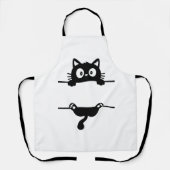 全面プリントエプロン 、かわいい猫デザイン エプロン (正面)