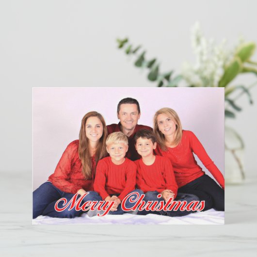 全面写真7x5クリスマスカード シーズンカード (スタンド正面)