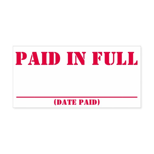 「全額お支払い」ゴム・スタンプ セルフインキングスタンプ (デザイン)