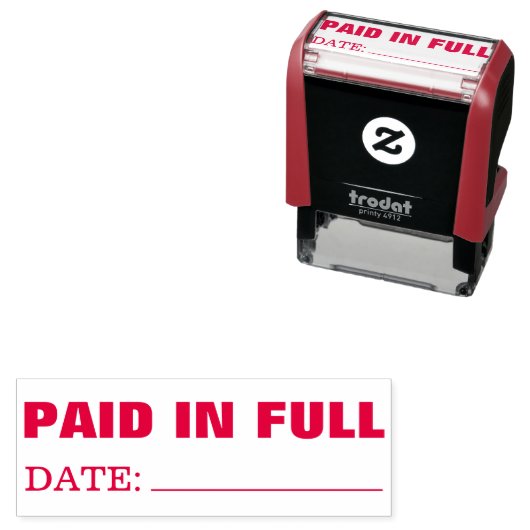 全額の印紙で支払われる セルフインキングスタンプ (インサイチュ)